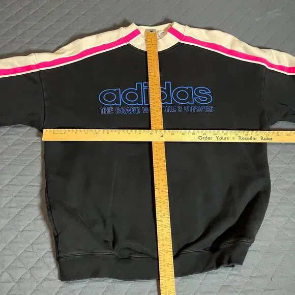 Adidas Originals Racing Legacy Firebird Sweater Black Pink 3-Stripe Women M - Picture 8 of 9